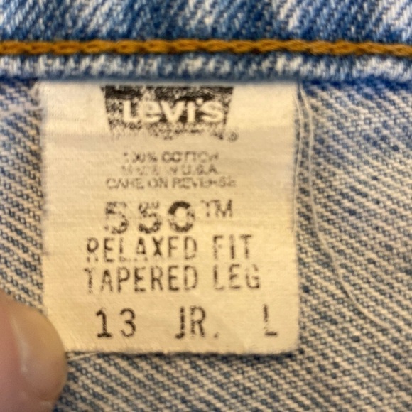 Levi’s Vintage USA 501 Jeans in Size 13 Juniors L Cropped [33x24] - Picture 5 of 7